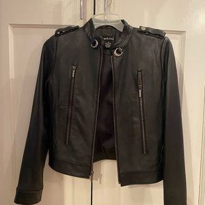 Wet seal real Leather jacket